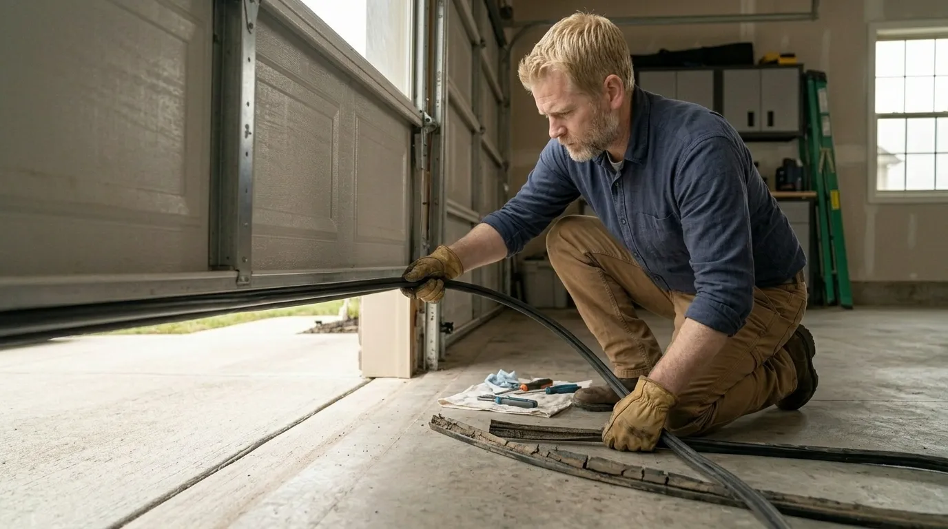 Garage door repair work in Oklahoma City, OK